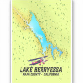 meer berryessa Napa County, Californië Sticker (Voorkant)