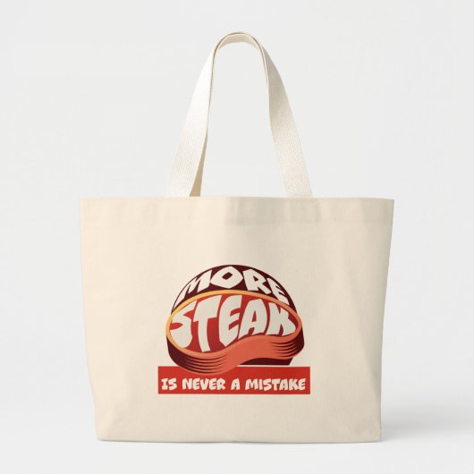 Meer biefstuk is nooit een fout grote tote bag (Voorkant)