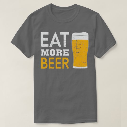 meer bier eten 4 t-shirt (Design voorkant)