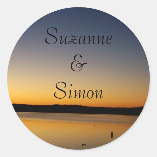 Meer bij Sunrise Ronde Sticker (Voorkant)