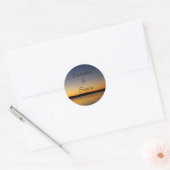 Meer bij Sunrise Ronde Sticker (Envelop)