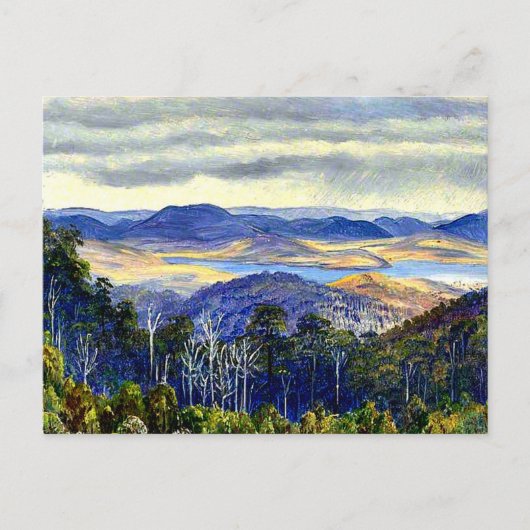 Meer Biwa, Japan, vintage landschapsschilderij, Briefkaart (Voorkant)