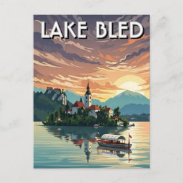 Meer Bled Slovenië Briefkaart