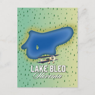 Meer Bled Slovenië Briefkaart