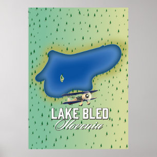 Meer Bled Slovenië Poster