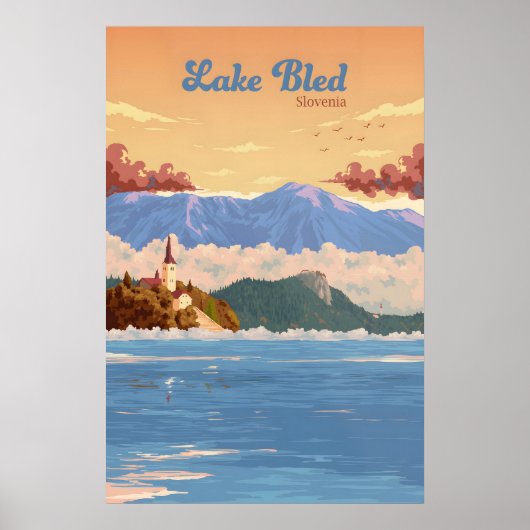 Meer Bled Slovenië Reisposter Poster (Voorkant)
