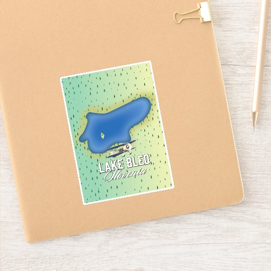 Meer Bled Slovenië Sticker (Notitieboek)