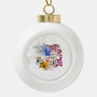 Meer bloemen&frisheid keramische bal ornament