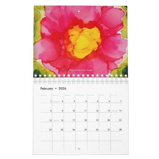 Meer Bloemenwerken - 2025 Twaalf maanden Kunstkale Kalender (Feb 2026)