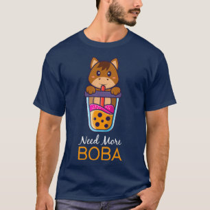 Meer boba Cute-paard nodig van Bubble Tea T-shirt