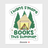 Meer boeken deze zomer Leuke lees slogan Sticker (Vel)