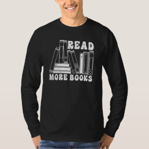 Meer Boeken Lezen Boekenwurm Bibliothecaris Boek T-shirt