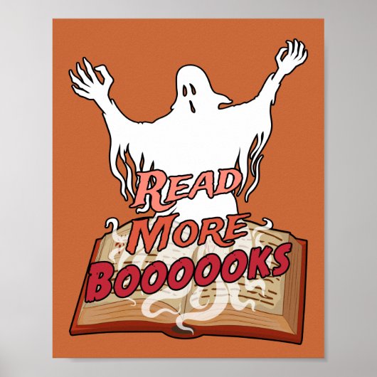 Meer boeken lezen Ghost Book Halloween Poster (Voorkant)