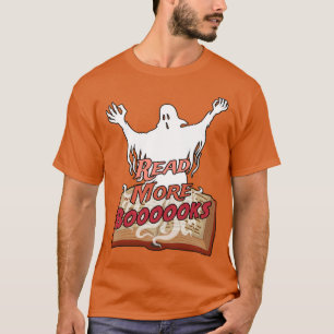 Meer boeken lezen Ghost Book Halloween T-shirt