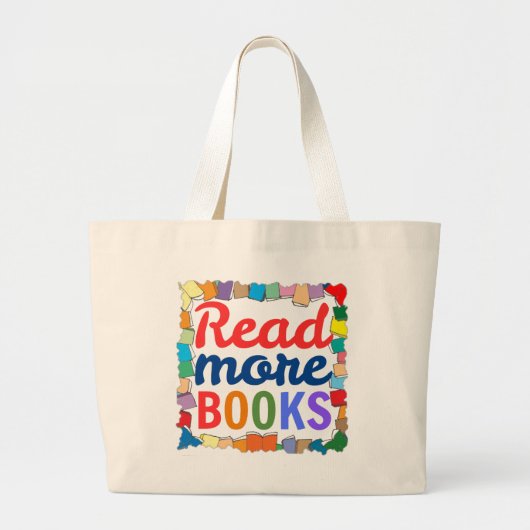 Meer Boeken Lezen Grote Tote Bag (Voorkant)