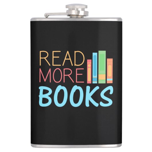 Meer Boeken Lezen Heupfles (Voorkant)