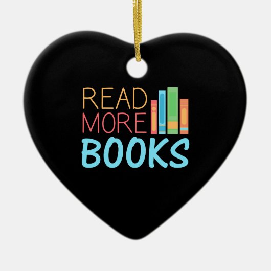 Meer boeken lezen keramisch ornament (Voorkant)