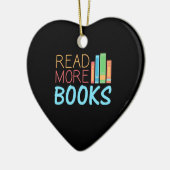 Meer boeken lezen keramisch ornament (Links)