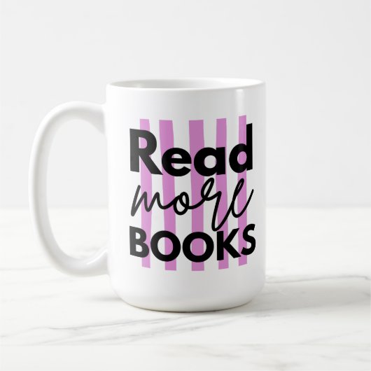 Meer boeken lezen koffiemok (Links)