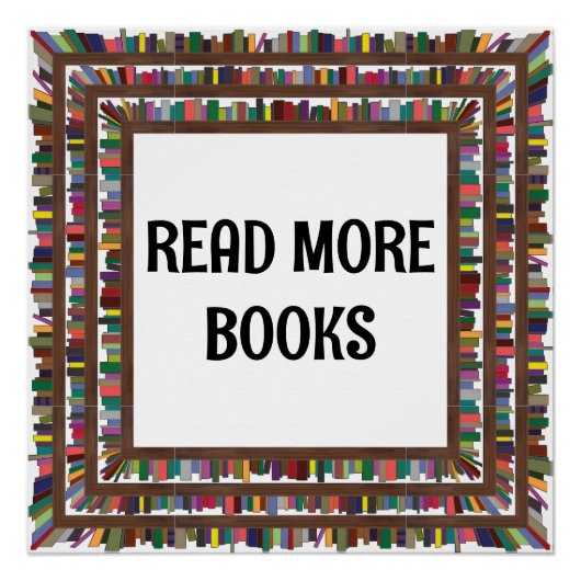 Meer boeken lezen perfect poster (Voorkant)