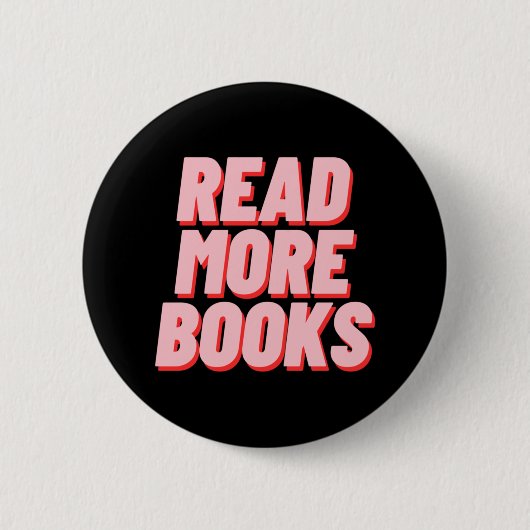 MEER BOEKEN LEZEN RONDE BUTTON 5,7 CM (Voorkant)