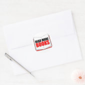 Meer boeken lezen ronde sticker (Envelop)