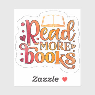 Meer boeken lezen sticker