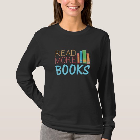 Meer Boeken Lezen T-shirt (Voorkant)