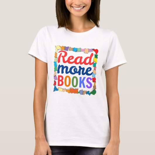 Meer Boeken Lezen T-shirt (Voorkant)