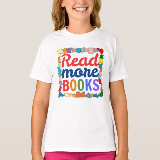 Meer Boeken Lezen T-shirt (Voorkant)