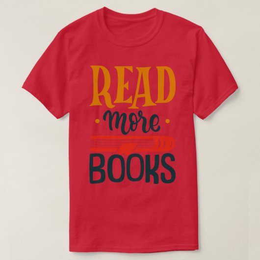 Meer boeken lezen t-shirt (Design voorkant)