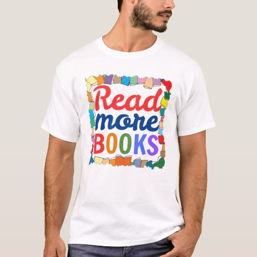 Meer Boeken Lezen T-shirt (Voorkant)