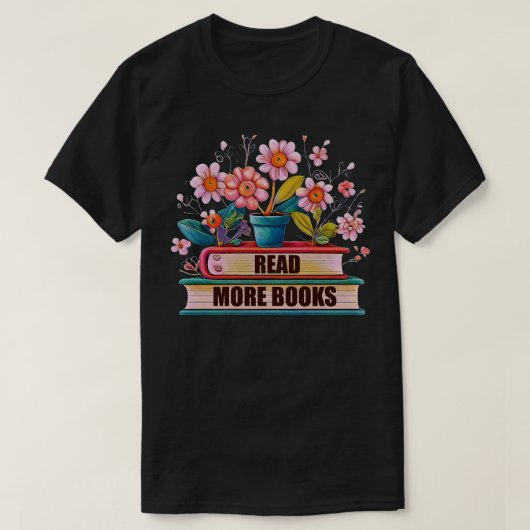 Meer boeken lezen t-shirt (Design voorkant)