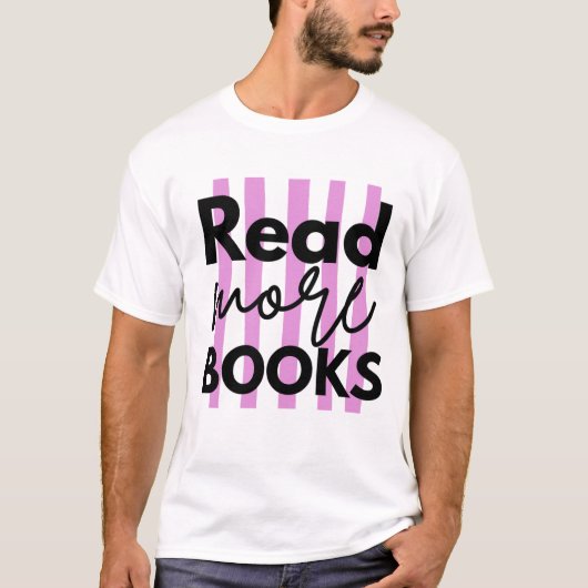 Meer boeken lezen t-shirt (Voorkant)