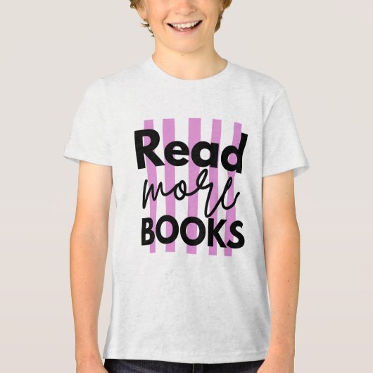 Meer Boeken Lezen Tri-Blend Shirt (Voorkant)
