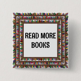 Meer boeken lezen vierkante button 5,1 cm