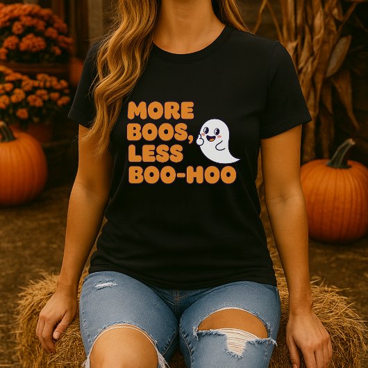 Meer Boeken Minder Boo-Hoo Halloween Ghost & Bever T-shirt