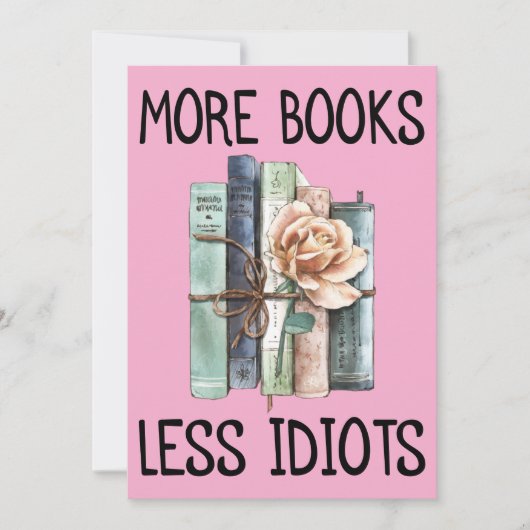 Meer boeken Minder idioten Boeken Liefhebber Kaart (Voorkant)