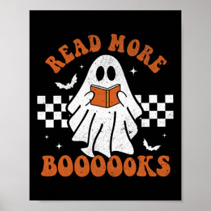 Meer boeken Schattige Ghost Reading Book Teacher H Poster