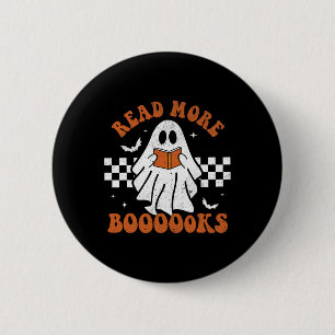 Meer boeken Schattige Ghost Reading Book Teacher H Ronde Button 5,7 Cm