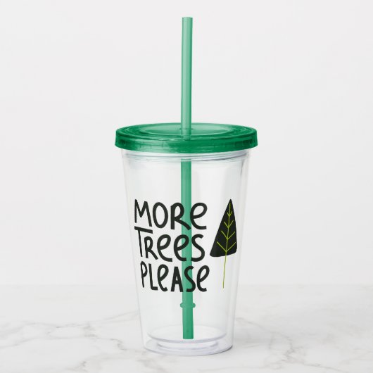 Meer bomen alstublieft acryl drinkbeker (Voorkant)