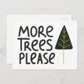 Meer bomen alstublieft briefkaart (Voorkant / Achterkant)