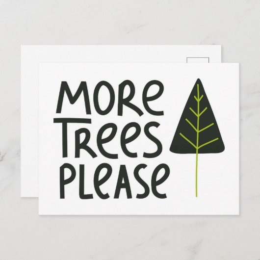 Meer bomen alstublieft briefkaart (Voorkant / Achterkant)