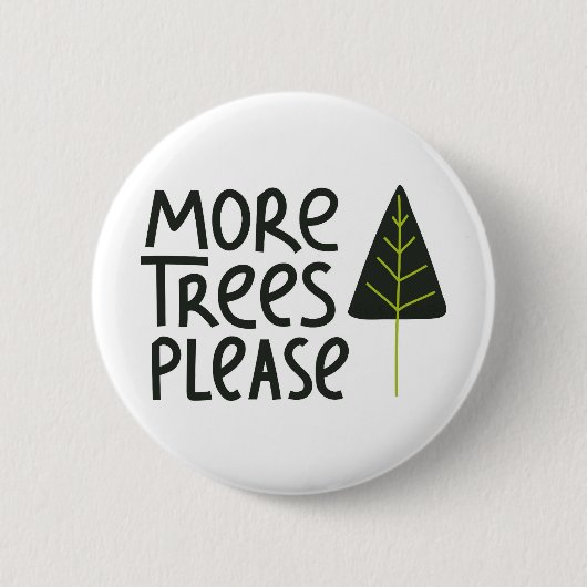 Meer bomen alstublieft ronde button 5,7 cm (Voorkant)