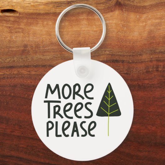 Meer bomen alstublieft sleutelhanger (Voorkant)
