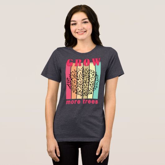 meer bomen laten groeien Tri-Blend shirt (Voorkant volledig)