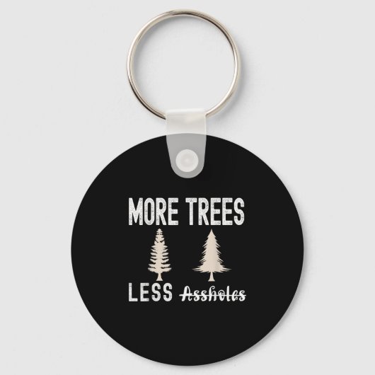 Meer Bomen Minder Gaten Lelijke Kerst Sweater Sleutelhanger (Voorkant)
