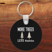 Meer Bomen Minder Gaten Lelijke Kerst Sweater Sleutelhanger (Voorkant)