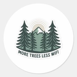 Meer bomen minder WiFi Eco Sticker