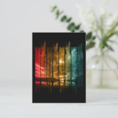 MEER BOMEN VINTAGE ZONSONDERGANG BRIEFKAART (Staand voorkant)